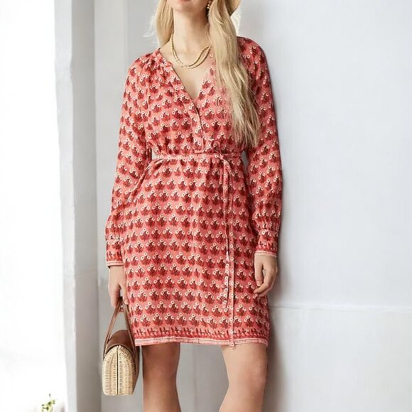 J. Crew Cabana mini dress in block-print ramie Size XXS - Picture 2 of 12